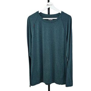 RHONE Men's Reign Long Sleeve Performance Stretch Crew Neck Shirt Size XL Green